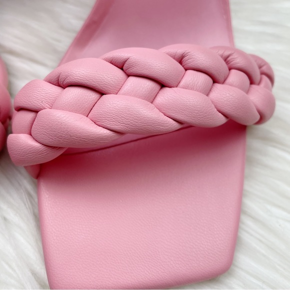 New Dolce Vita Paily Chunky Braided Block Heel Slide Sandal in Rose Stella - Picture 4 of 10